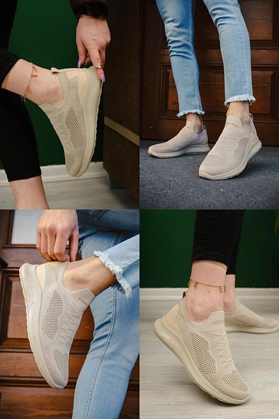 Aleza Shoes Tricotaj unisex Pantofi de mers ultra confortabili fără șireturi