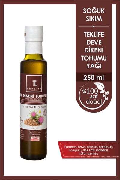 Teklife Naturals %100 saf deve dikeni tohumu yağı 250 ml
