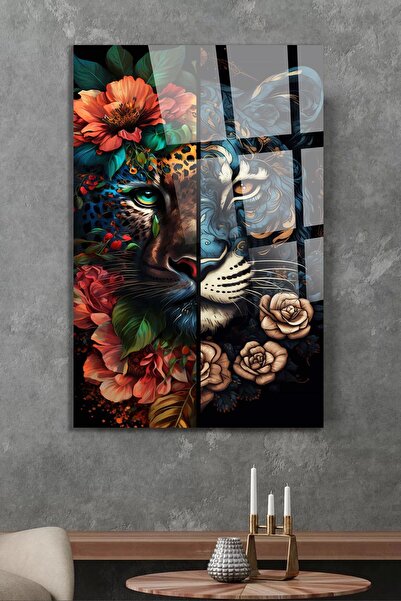 TAULART Pictură minunată pe sticlă nerezistentă la spargere cu imagine de Jag...