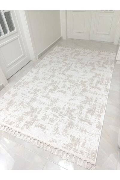 AVEN HOME Püsküllü Kaymaz Taban Halı - Yolluk Koridor Mutfak Halısı Makinede Yıkanabilir