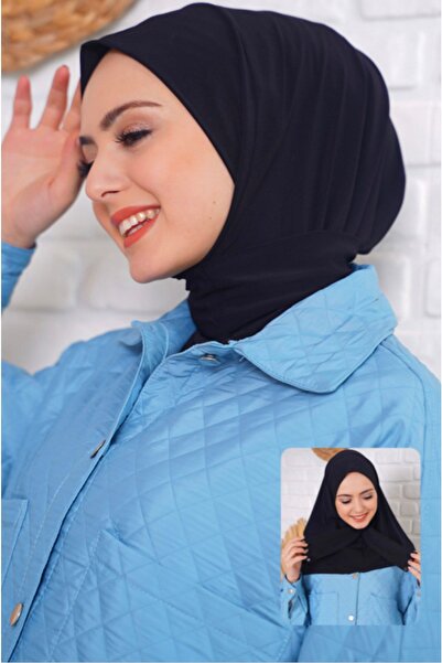 The Wear شال وشاح عملي مزود بمثبتات كبس، شال وشاح حجاب عملي، شال قطني ممشط بم...