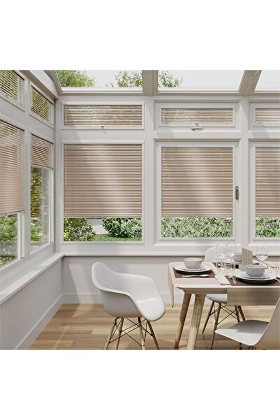 YİTEKS %100 KARARTMA VİZON KAHVE HONEYCOMB CAM BALKON PLİSE PERDE ( İsteğe ba...