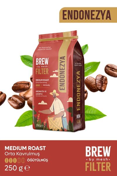 brewbymesh Endonezya Medium Roast Filtre Kahve (Öğütülmüş Orta Kavrulmuş Filt...