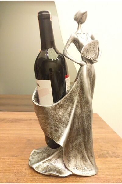 Antioch Art And Design Dekoratif 35 Cm Kadın Şaraplık Biblo Özel Tasarım Ev Dekor Hediyelik Eşya