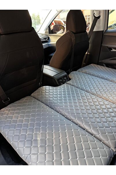 Shop-set سرير أريكة خلفي من الجلد باللون الرمادي مقاس 70*130 سم