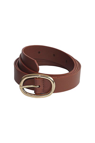Arkem Tan Women's Belt - 2.5 cm Gold Buckle, Business Site, Thin 2.2 cm Belt