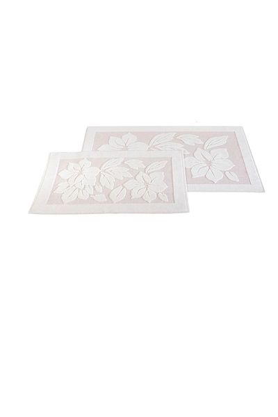 Nurpak Derya Σετ Μπάνιου 2 τεμαχίων 50x70 και 60x95 Κρέμα-σκόνη