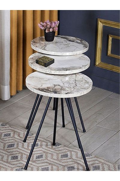 Golden Bark side service tables for an elegant home, suitable for placing next to the sofa