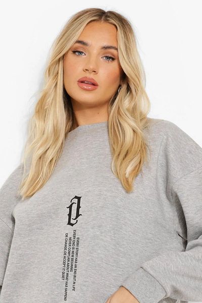 Modern Moda Φούτερ και JoggEr με κουκούλα OverErsizE - Σετ φόρμας με 3 νήματα