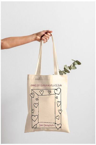 bezçantadünyası Anneler Günü Boyama Bez Çanta