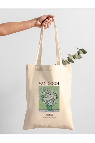 bezçantadünyası Vincent Vangogh Printed Stylish Tote Bag
