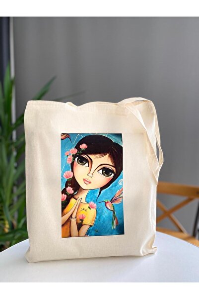 bezçantadünyası GIRL PRINTED CLOTH BAG