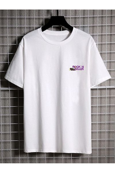 DEEPSENCE Μπλουζάκι Rock'n Roller Printed White Oversize - Ανδρικό