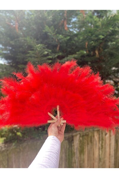 kübraccessory Name Writable Bridal Fan, Henna Night Red