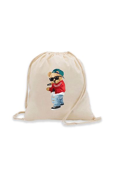 bezçantadünyası Rap Peeling Teddy Bear Cloth Bag