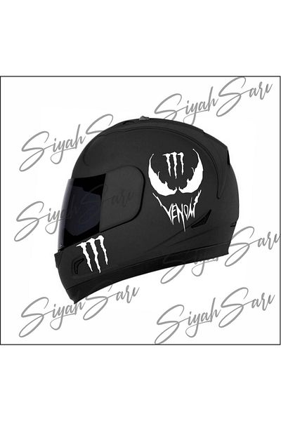 S&S HEDİYELİK EŞYA Venom Monster Helmet Sticker Tank Cover Car Vehicle Auto Automobile Motor Bike Motor Sticker