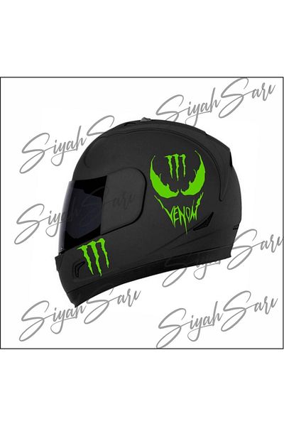 S&S HEDİYELİK EŞYA Venom Monster Compatible Helmet Sticker Tank Cover Car Vehicle Auto Automobile Motor Bike motor Sticker