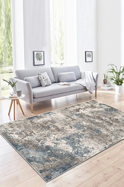 MUA HOME DECOR Dijital Baskı Yıkanabilir Kaymaz Taban Salon Halısı Mutfak Hal...