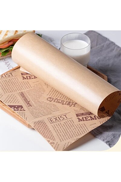 Seram Collection Kendinden Desenli Yağlı Kağıt | 50 Adet Vintage Gazete Desen...