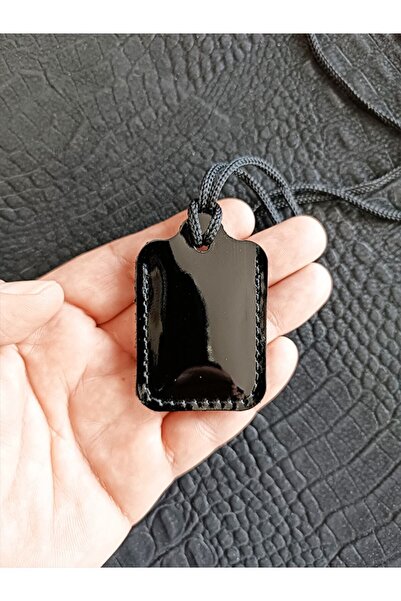 ViP GiFT تميمة صغيرة مربعة الشكل من الجلد الطبيعي
