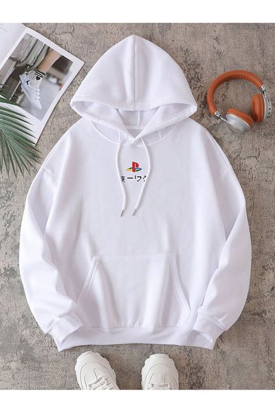 VİPER Oversize Hoodie Cotton Pixel Printed