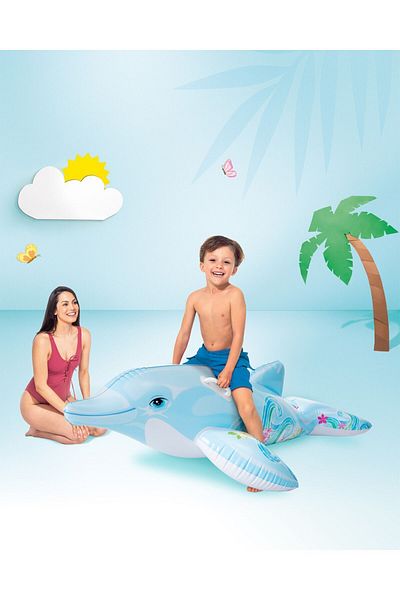 Intex Dolphin Dolphin Kids Inflatable Rider - Sea and Pool 175x66 cm