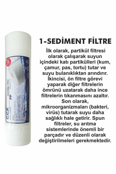 Alfa Dükkan Tüm Açık Kasa Su Arıtma Cihazları Ile Uyumlu Çift Karbonlu Ilk Ön Üç Filtre Seti