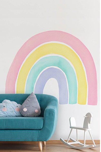 Kt Grup Pastel Gökkuşağı Salon Ve Oturma Odası Modern Duvar Sticker