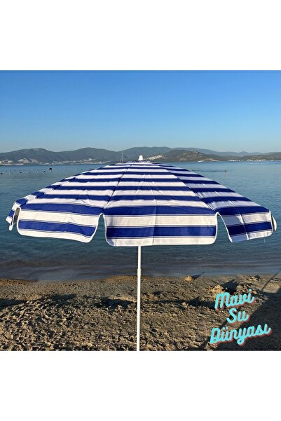 mavi su dünyası Plaj Şemsiyesi (Pamuk Kumaş) Mavi Renk Deniz, Balkon, Bahçe (...