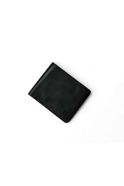 HELMBROOK Eldridge Men's Black Leather Slim Design - Rfid Protected Multi-Compartment Wallet
