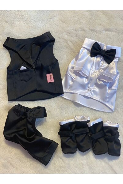 Genel Markalar Köpek Kedi Smokin Damatlık Gömlek Papyon Pantolon Ayakkabı Takım Kombin