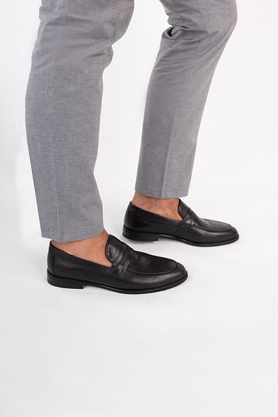 JAMES FRANCO Classic Men's Black Leather Shoes - Novelty Style, Stylish and Comfortable 100% Genuine Leather