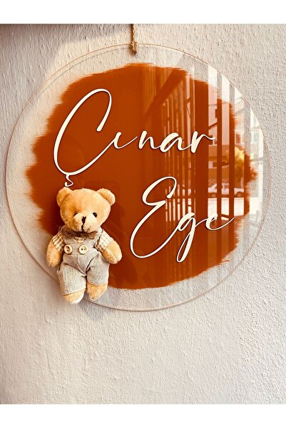 Zen Ahşap Tasarım yenidoğan kapı süsü / bebek odası kapı süsü / pileksi kapı süsü