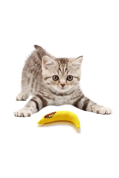 Petish Yellow Banana Rattle Cat Herb Cat Toy