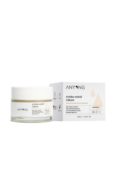 Anyong 50 ml Cream - Snail Extract, Intensive Moisturizing and Nourishing (20% Snail Extract & Hyaluronic Acid)