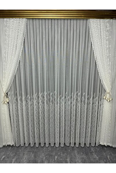 ADAR PERDE Örme tül sıkpile  Bir adet tül  Bir çift fon  Bir çift aksesuar  T...