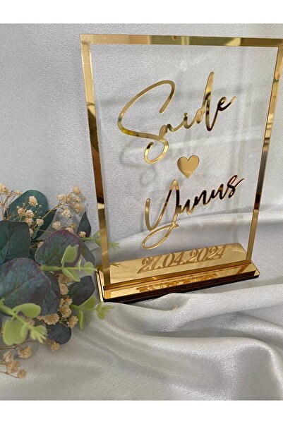 Gizem Graphic PLEKSİ SÖZ&NİŞAN MASA ÜSTÜ İSİMLİĞİ