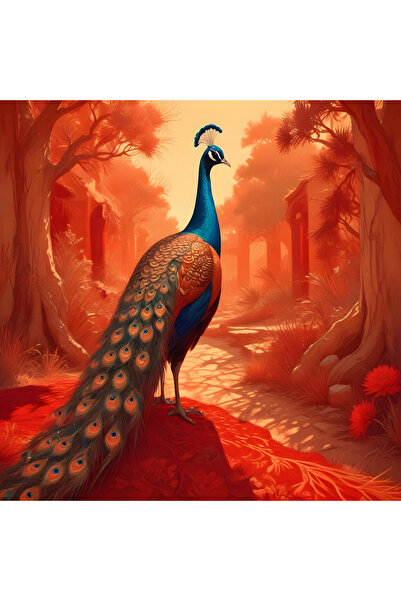 Acrs Dizayn Tavus Kuşu - Pwc Tablo - Ev&Ofis Dekorasyonu