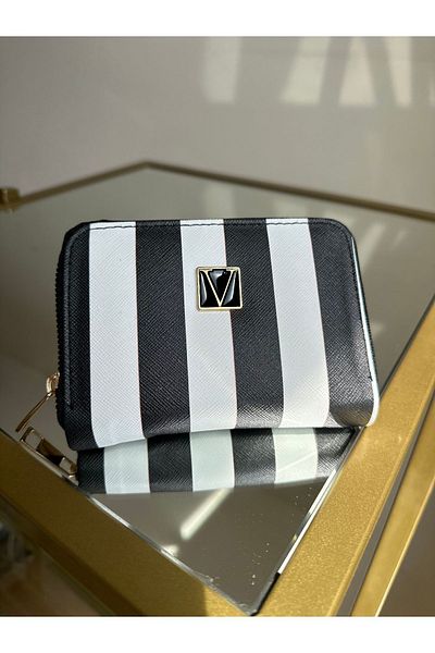 chocolatebag WOMEN'S WHITE CARD HOLDER SECRET MODEL WITH COIN COMPARTMENT ZIPPERED STYLISH WALLET