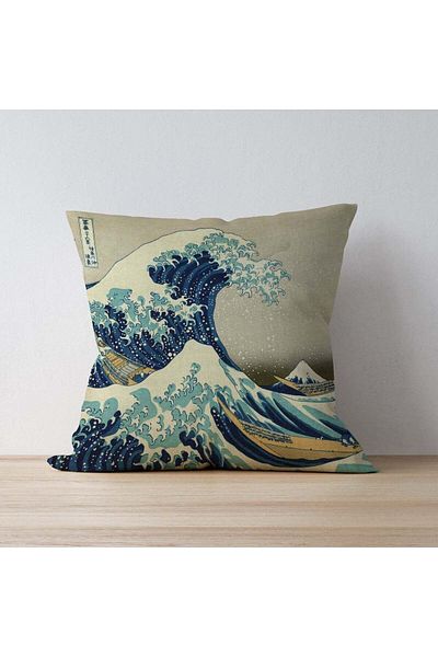 The Lucid Lab Husă de pernă cu două fețe The Great Wave Of Kanagawa 2 buc