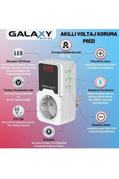 Galaxy S220 Voltaj Koruyucu (elektronik Cihazlar Için) Priz Tip
