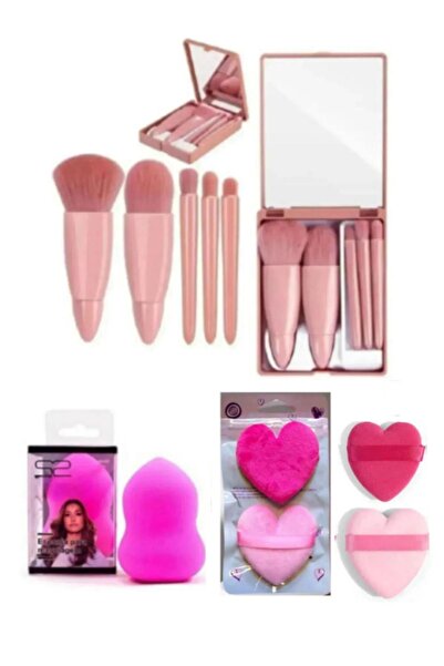 hbtasarim Taşınabilir Çanta Boy Fırça Ve Sünger Seti