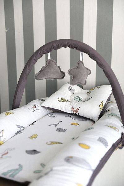 BebeK on For Aquarium Patterned Babynest with Toys