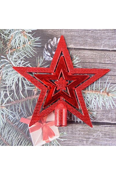 mutlu adım 9,5 см малка мини звезда за върха на елхата, пластмасова, 1 брой, ...