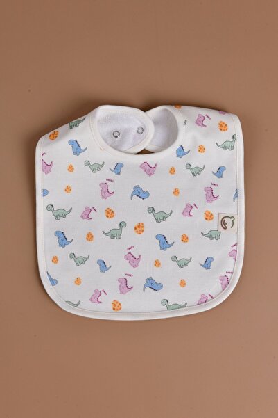 e&f Store Sıvı Geçirmez  Mama Önlüğü - Dinazor Desenli