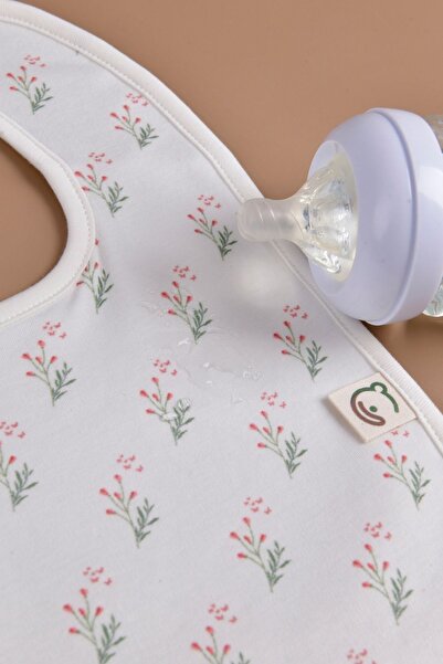 e&f Store Sıvı Geçirmez  Mama Önlüğü - Çiçek Buketi