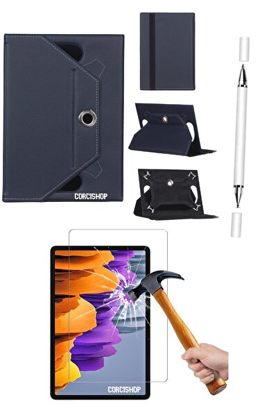 corcishop Lenovo Tab M10 Plus 3rd Gen TB125FU Uyumlu 3in1 Set Kılıf Kalem Ekr...