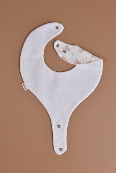e&f Store Waterproof Pacifier Holder Bib - Teddy Bear Patterned