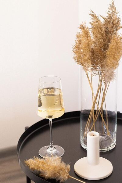 ZURİ DESİGN 20 cm Height and 10 cm Width 3-Piece Cylinder Glass Vase - Handmade