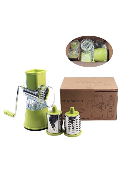 Genel Markalar Urve Plastik Kollu Manuel Sebze Doğrayıcı Çevirmeli Vantuzlu Değirmen Rulo Rende